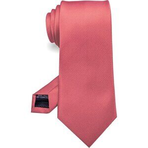 Men's Solid Color Tie Formal Necktie for Gift For Brother Father Blush